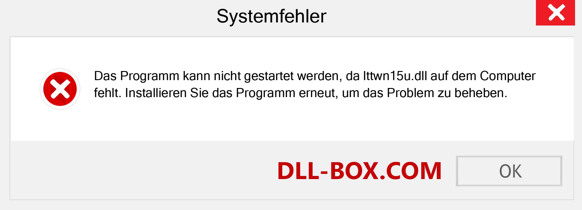 lttwn15u.dll-Datei fehlt?. Download für Windows 7, 8, 10 - Fix lttwn15u dll Missing Error unter Windows, Fotos, Bildern